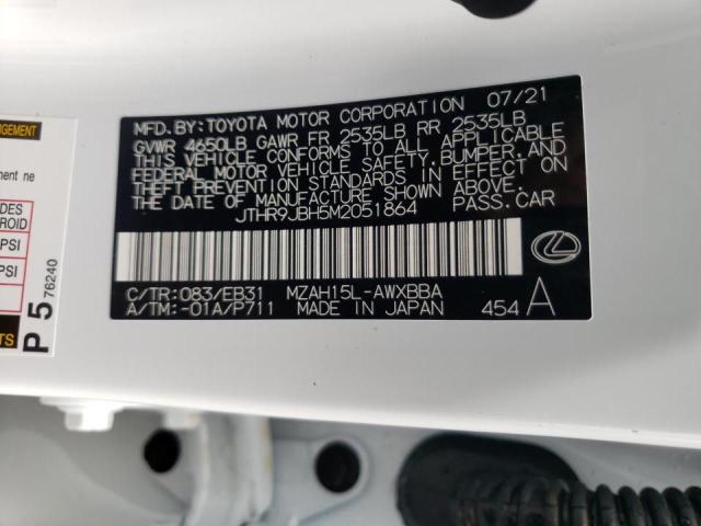 2021 LEXUS UX 250H JTHR9JBH5M2051864