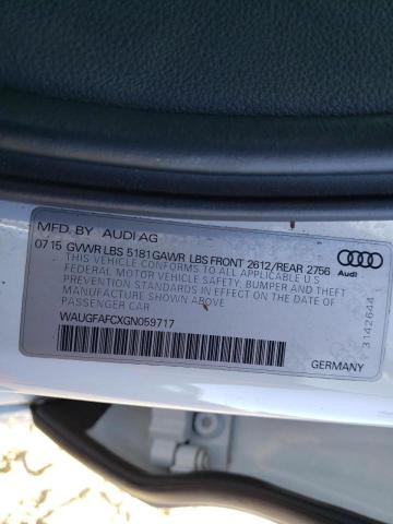 2016 AUDI A6 PREMIUM - WAUGFAFCXGN059717