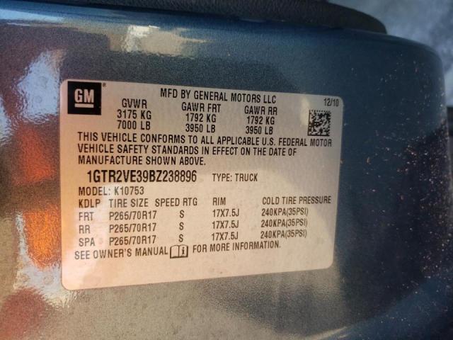 2011 GMC SIERRA 1GTR2VE39BZ238896