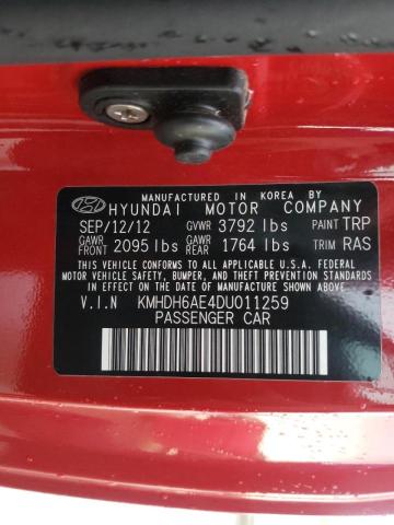 2013 HYUNDAI ELANTRA CO KMHDH6AE4DU011259