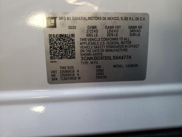 2020 CHEVROLET BLAZER 3LT 3GNKBDRS5LS644774