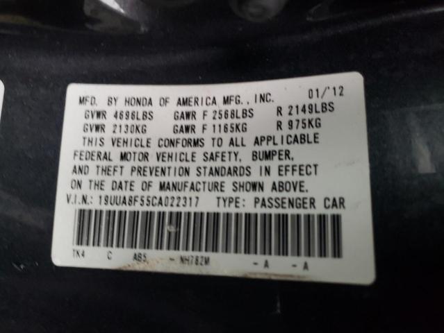 2012 ACURA TL 19UUA8F55CA022317