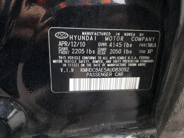 2010 HYUNDAI ELANTRA TO KMHDC8AE5AU083092