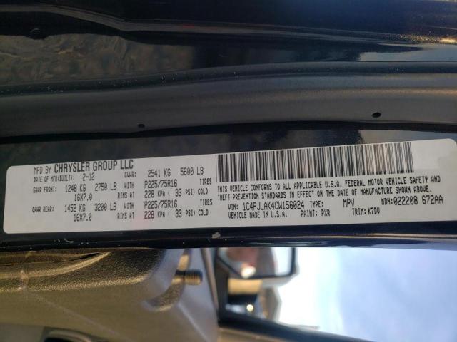2012 JEEP LIBERTY SP 1C4PJLAK4CW156024