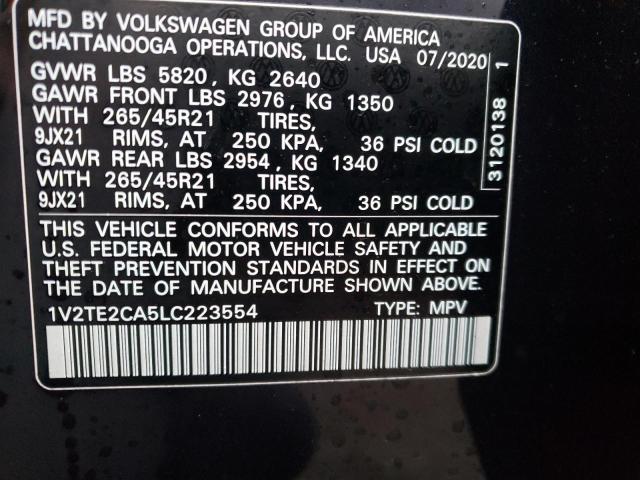 2020 VOLKSWAGEN ATLAS CROS 1V2TE2CA5LC223554