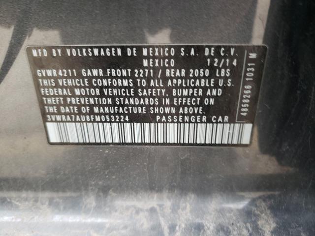 2015 VOLKSWAGEN GOLF TDI 3VWRA7AU8FM053224