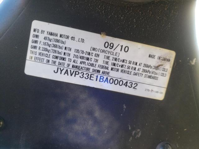 2011 YAMAHA XVS1300 CU JYAVP33E1BA000432