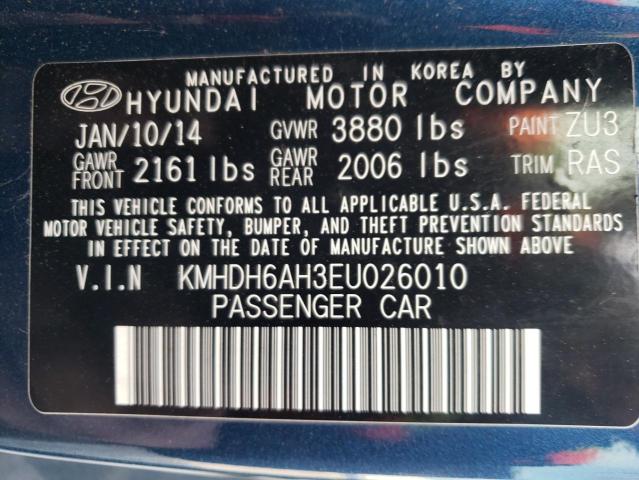 2014 HYUNDAI ELANTRA CO KMHDH6AH3EU026010