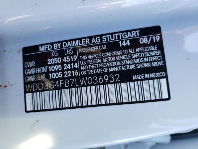 2020 MERCEDES-BENZ A 220 4MAT WDD3G4FB7LW036932