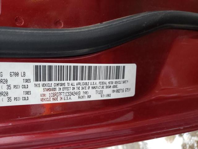 2012 DODGE RAM 1500 S 1C6RD7FT1CS342403