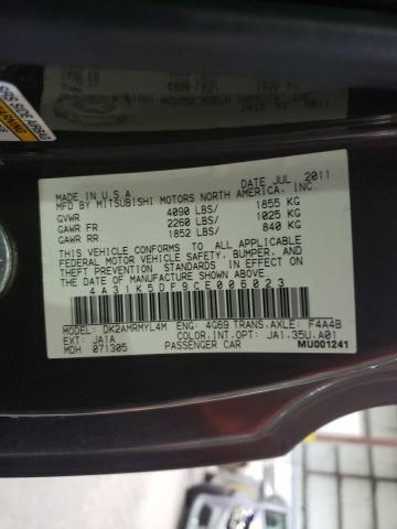 2012 MITSUBISHI ECLIPSE GS 4A31K5DF9CE006023