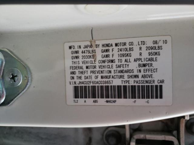 2010 ACURA TSX JH4CU2F60AC038657