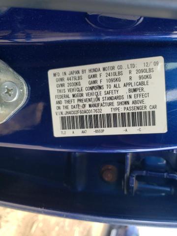 2010 ACURA TSX JH4CU2F60AC017632