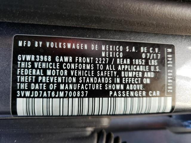 2018 VOLKSWAGEN BEETLE SE 3VWJD7AT6JM700837