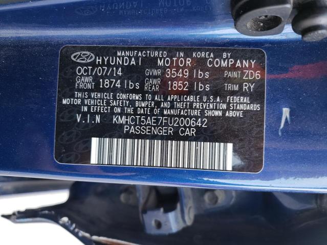 2015 HYUNDAI ACCENT GS KMHCT5AE7FU200642