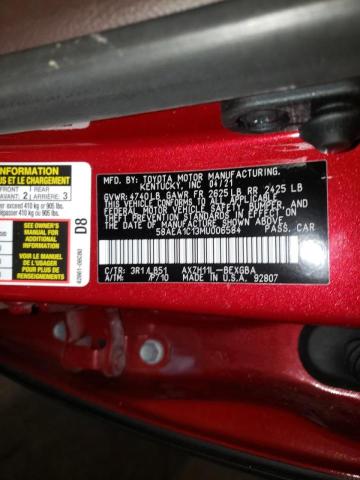 2021 LEXUS ES 300H LU 58AEA1C13MU006584