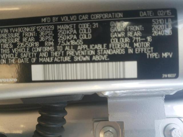 2015 VOLVO XC70 T6 PR YV4902NK6F1226329