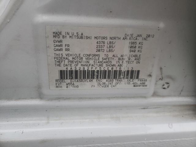2012 MITSUBISHI GALANT FE 4A32B2FF5CE016113