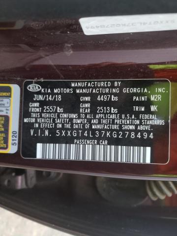 5XXGT4L37KG278494 Kia Optima Lx 2019. Фото: 9