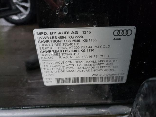 2016 AUDI Q3 PRESTIG WA1GFCFS4GR014118