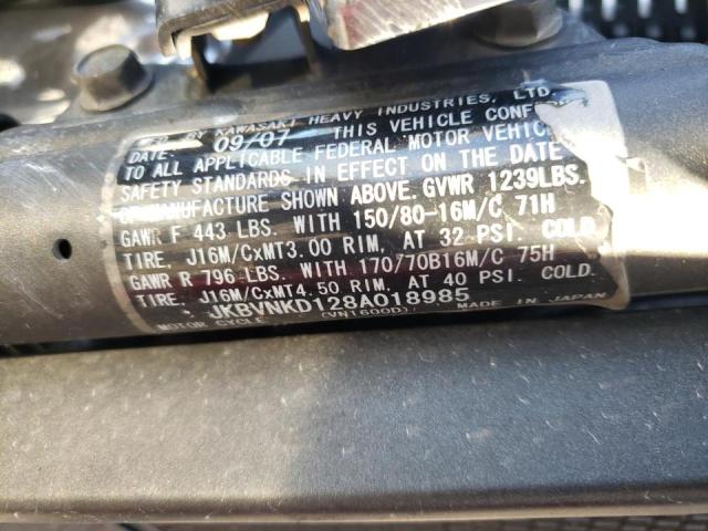 2008 KAWASAKI VN1600 D JKBVNKD128A018985