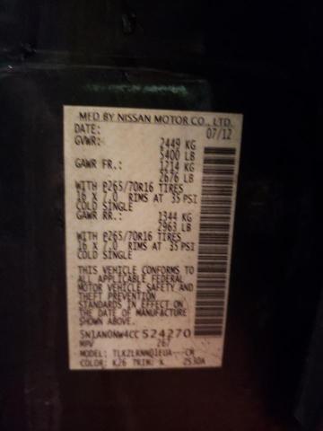 2012 NISSAN XTERRA OFF 5N1AN0NW4CC524270