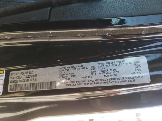 2020 JEEP GLADIATOR 1C6JJTEGXLL206008