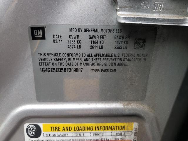 2011 BUICK LACROSSE C 1G4GE5ED5BF309807