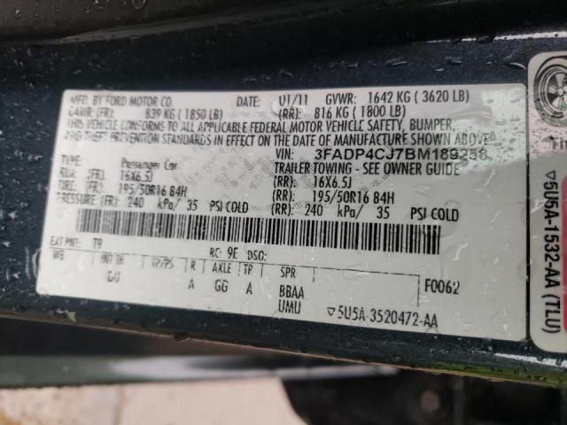 2011 FORD FIESTA SEL 3FADP4CJ7BM189258