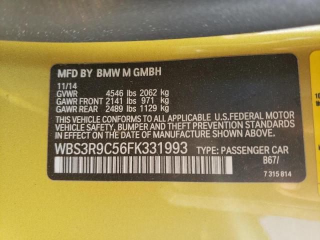 2015 BMW M4 WBS3R9C56FK331993