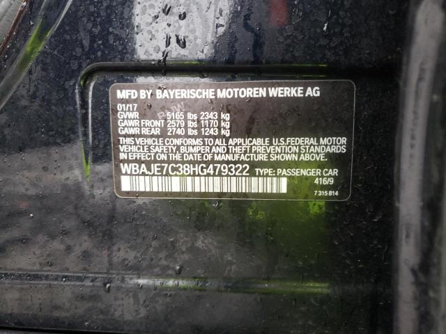 2017 BMW 5 SERIES WBAJE7C38HG479322