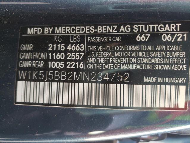 2021 MERCEDES-BENZ CLA AMG 35 W1K5J5BB2MN234752