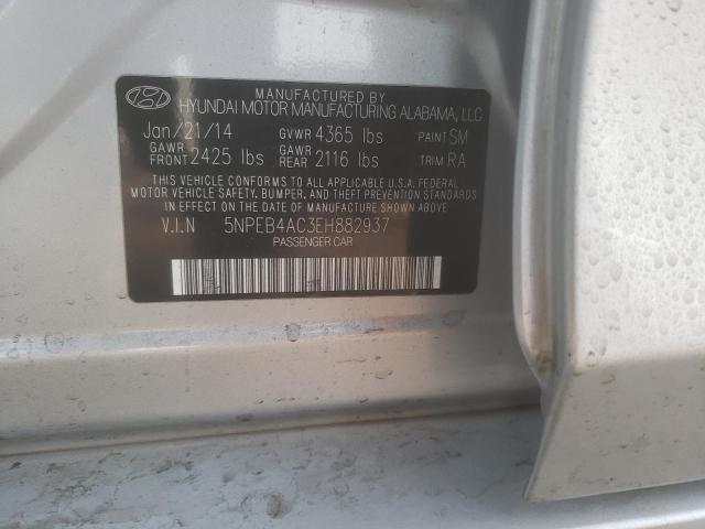 2014 HYUNDAI SONATA GLS 5NPEB4AC3EH882937