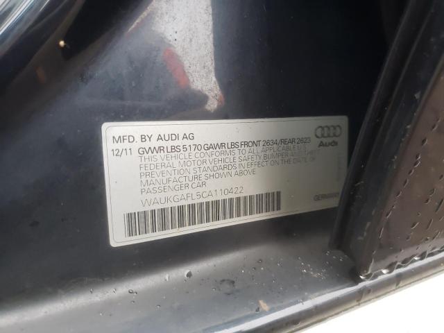 2012 AUDI S4 PRESTIG WAUKGAFL5CA110422
