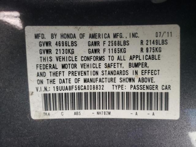 2012 ACURA TL 19UUA8F56CA008832