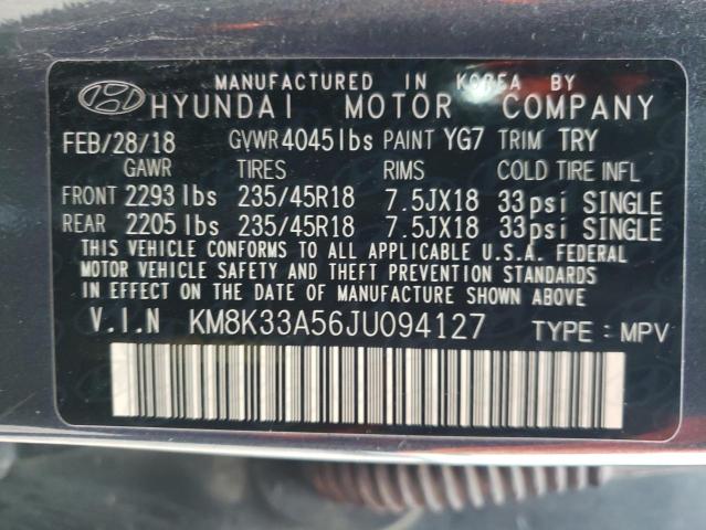 2018 HYUNDAI KONA LIMIT KM8K33A56JU094127