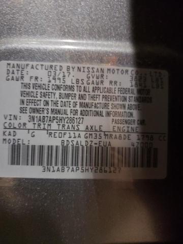 2017 NISSAN UK 3N1AB7AP5HY286127
