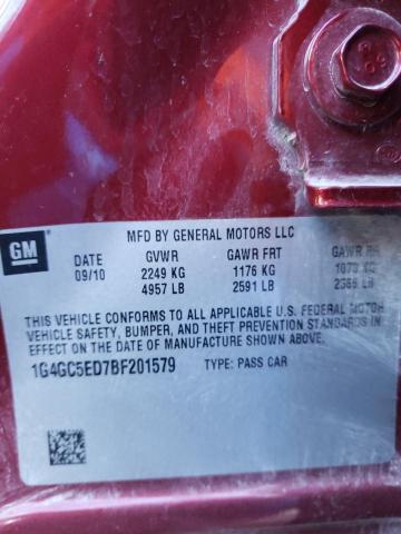 2011 BUICK LACROSSE C 1G4GC5ED7BF201579