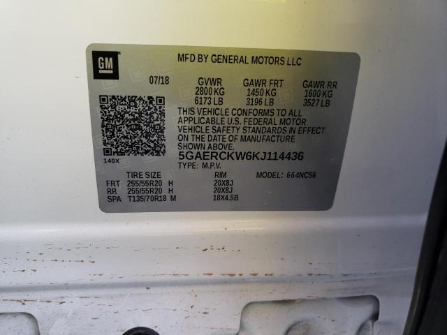 2019 BUICK ENCLAVE PR 5GAERCKW6KJ114436