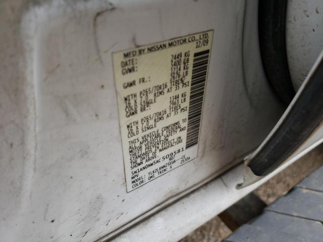 2010 NISSAN XTERRA OFF 5N1AN0NW5AC509581