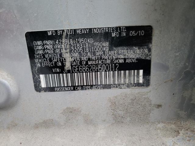 2011 SUBARU IMPREZA 2. JF1GE6B62BH500112