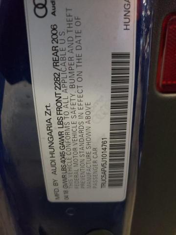2018 AUDI TT TRUC5AFV5J1014761