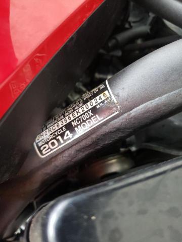 2014 HONDA NC700X JH2RC6356EK200246