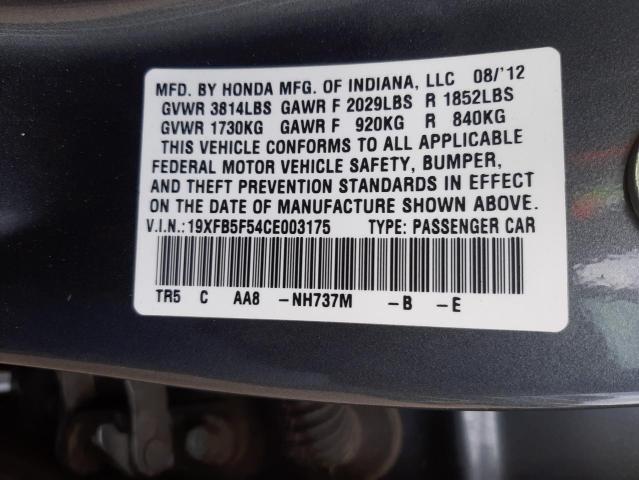 2012 HONDA CIVIC NATU 19XFB5F54CE003175