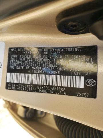 2011 TOYOTA AVALON BAS 4T1BK3DB4BU426846