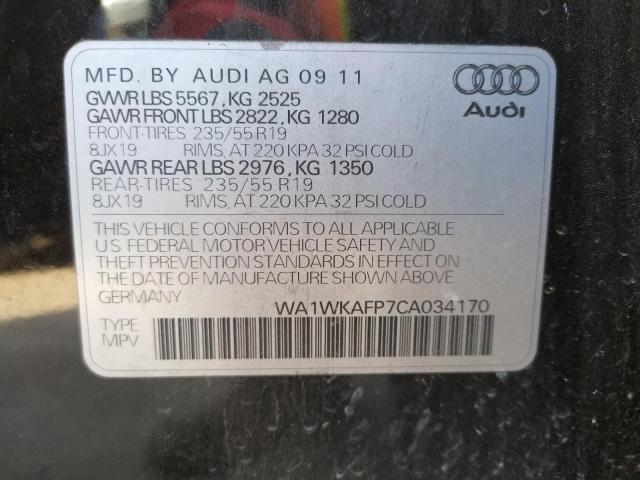 2012 AUDI Q5 PRESTIG WA1WKAFP7CA034170