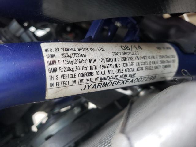 2015 YAMAHA FZ07 JYARM06EXFA002299