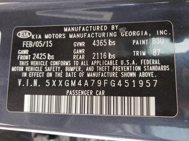 5XXGM4A79FG451957 Kia Optima Lx 2015. Фото: 9