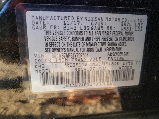 2018 NISSAN SENTRA S/S 3N1AB7AP3JY232606