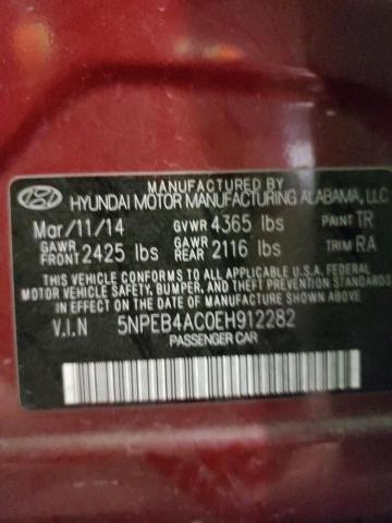 2014 HYUNDAI SONATA/EF 5NPEB4AC0EH912282